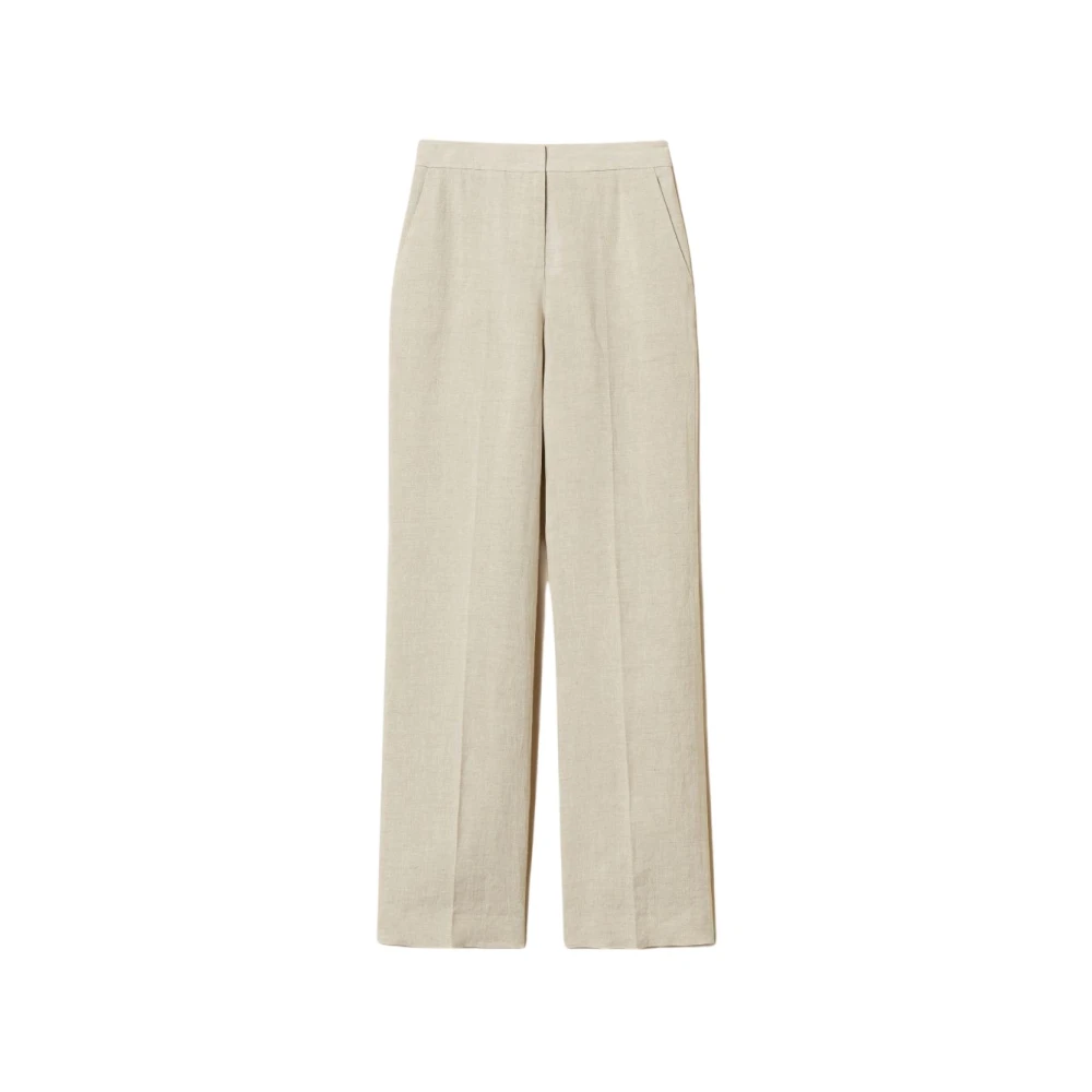 Twinset Donna Beige - Pantaloni Ampi - Trousers - M