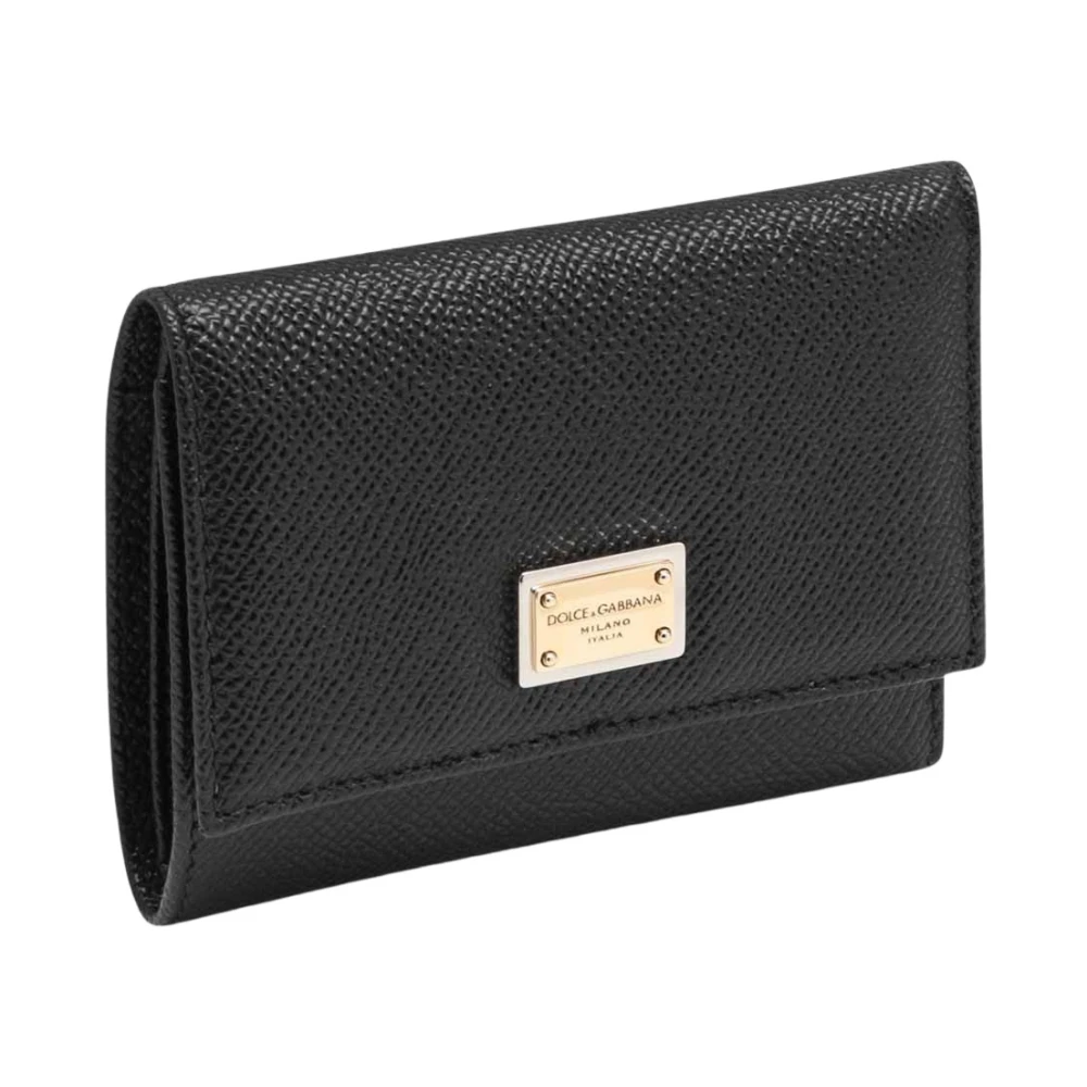 Dolce & Gabbana Damen Schwarz Dauphine Kalbsleder-Geldbörse,Dauphine Kalbsleder Portemonnaie,Dauphine Wallet