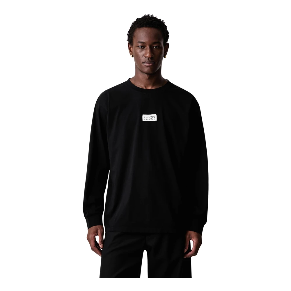 MM6 | Black cotton Numeric long-sleeved T-shirt | Man | L - Bild 7