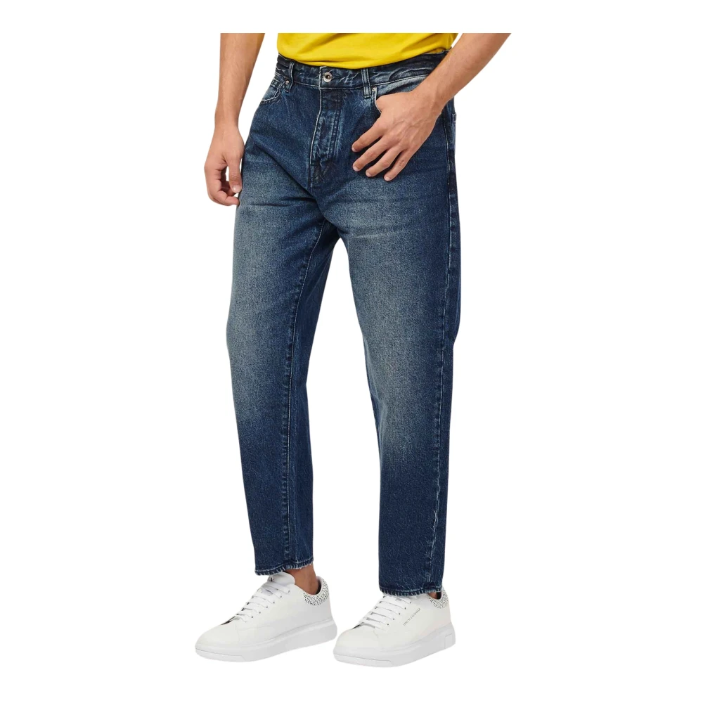 Armani Exchange Slim-Fit Biologisch Katoenen Blauwe Jeans Blue Heren