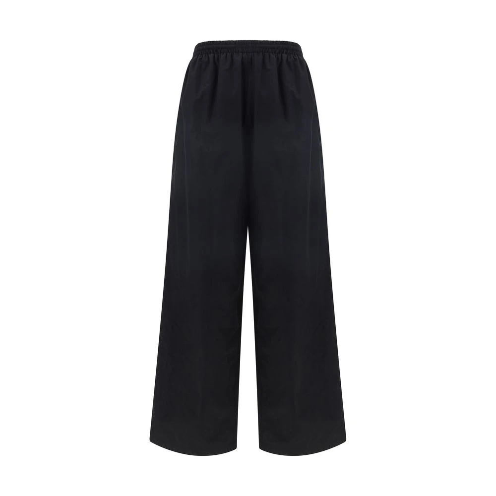 Balenciaga Wijde Pijp Elastische Taille Broek Black Heren