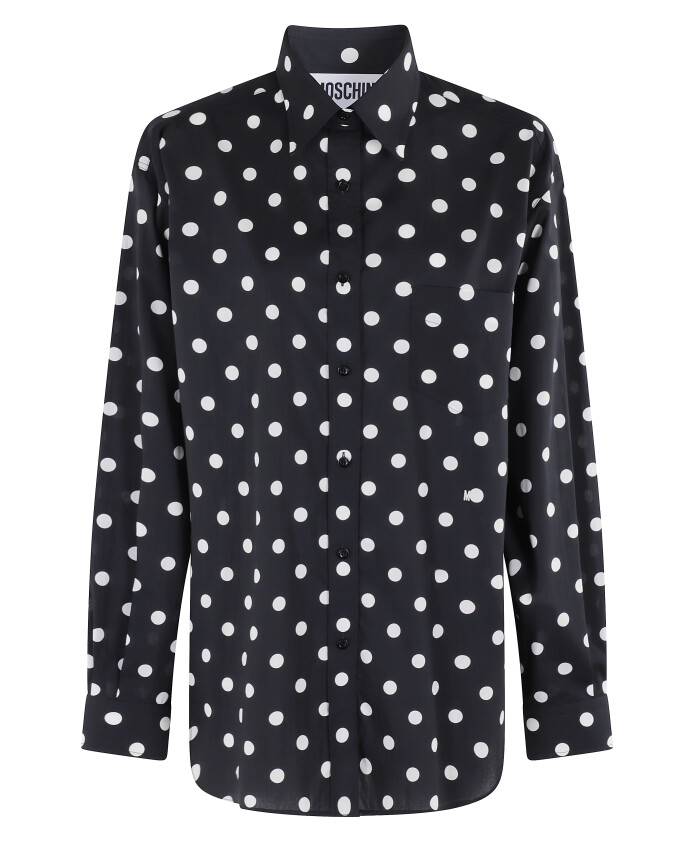 chemise-noire-a-pois-en-coton