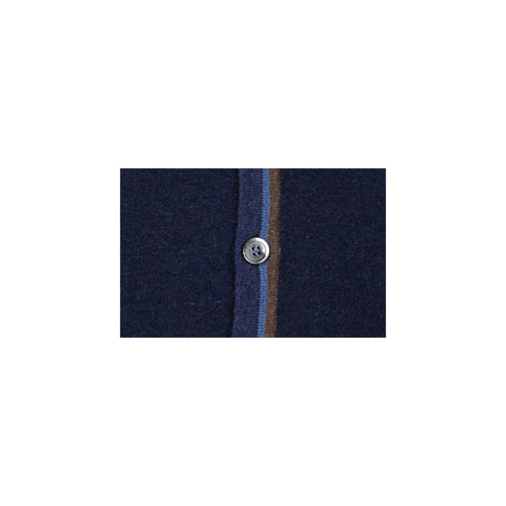 Gallo Mannen effen blauw en vest met knopen Blue Heren