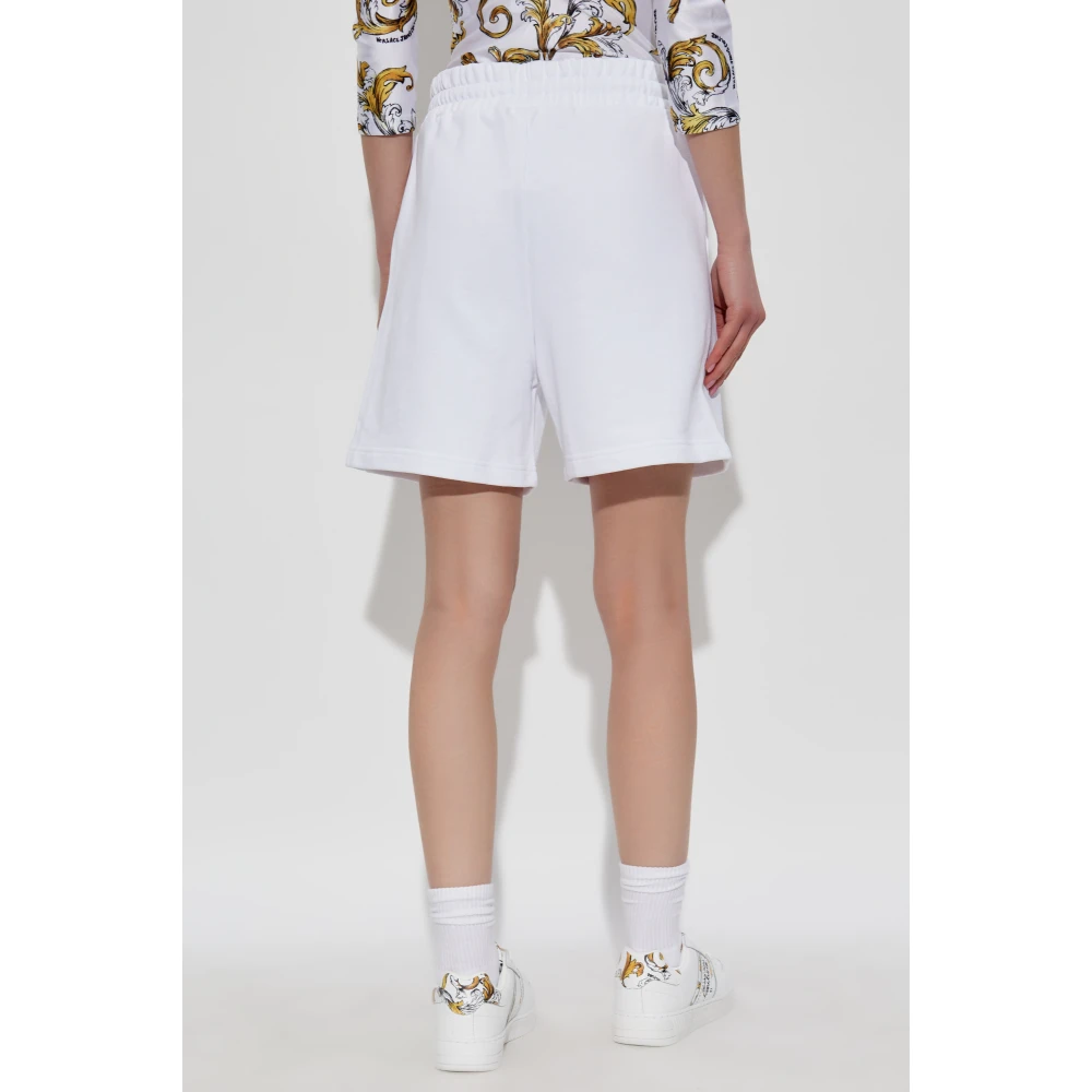 Versace Jeans Couture Shorts met geborduurd logo White Dames