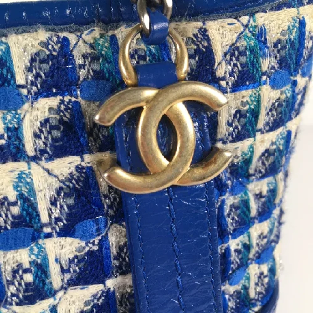 Chanel Vintage Pre-owned Leather chanel-bags Blue Dames