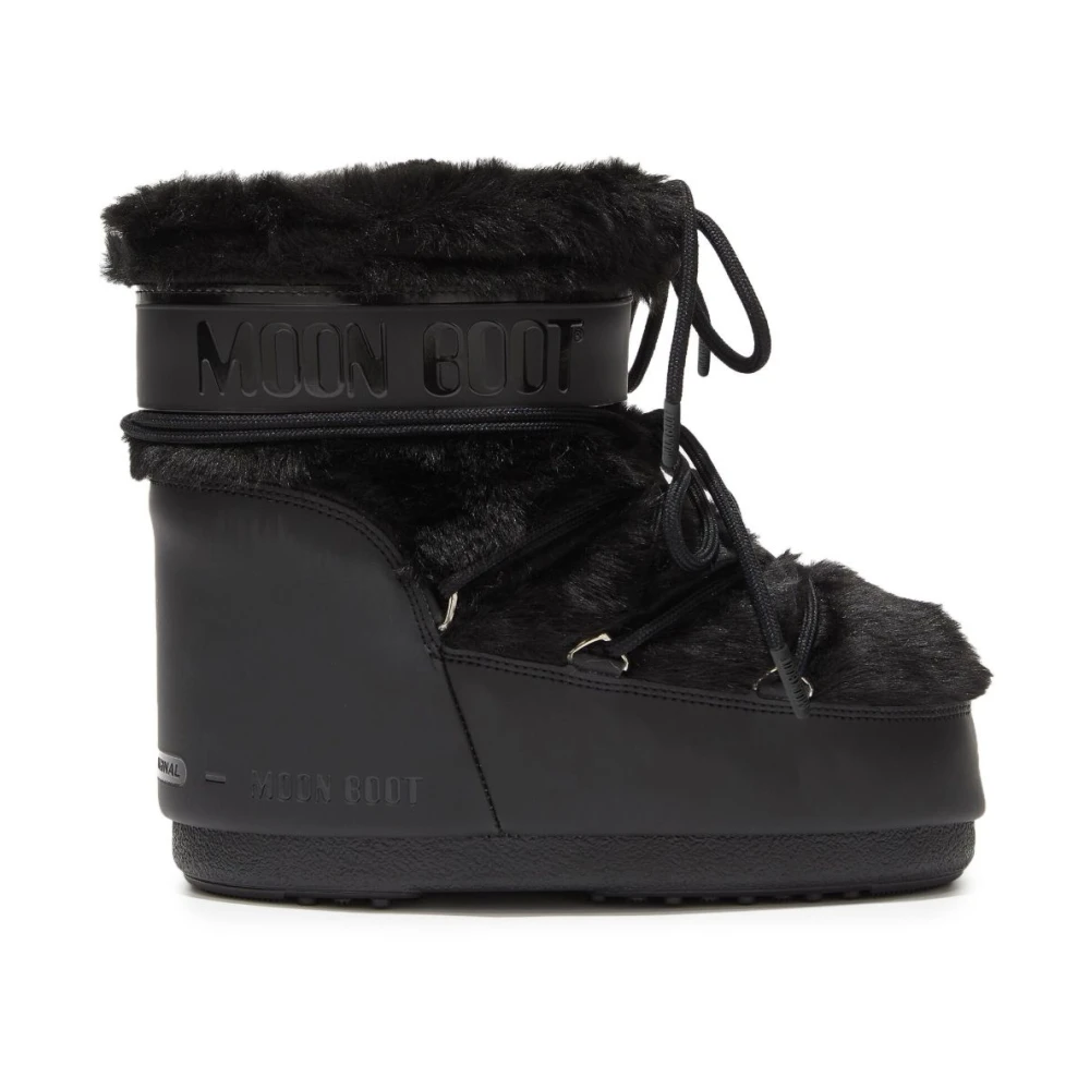 Moon Boot , Winter Boots, Female, Black, 6 Uk, Icon Low Faux Fur Boot