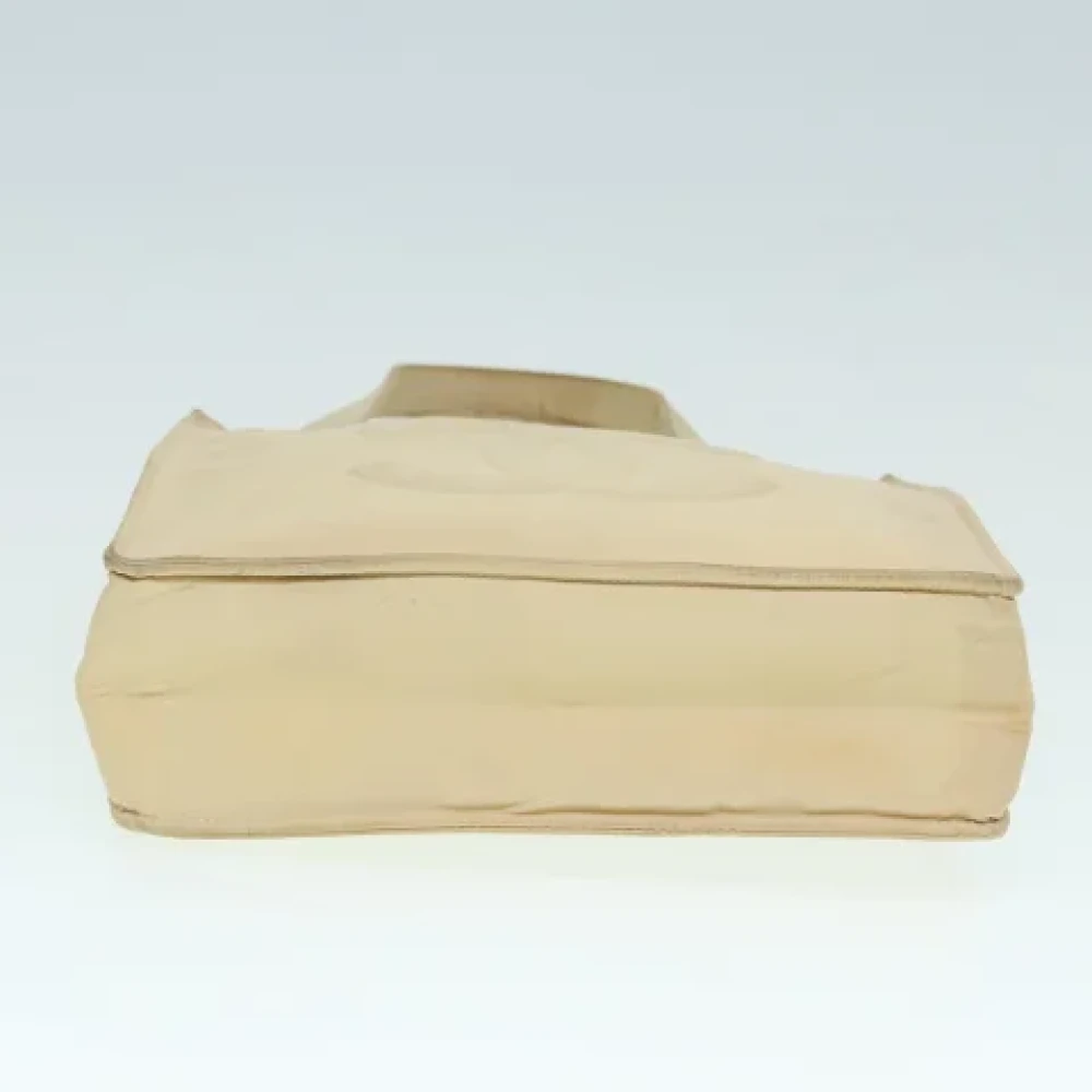 Chanel Vintage Pre-owned Nylon chanel-bags Beige Dames