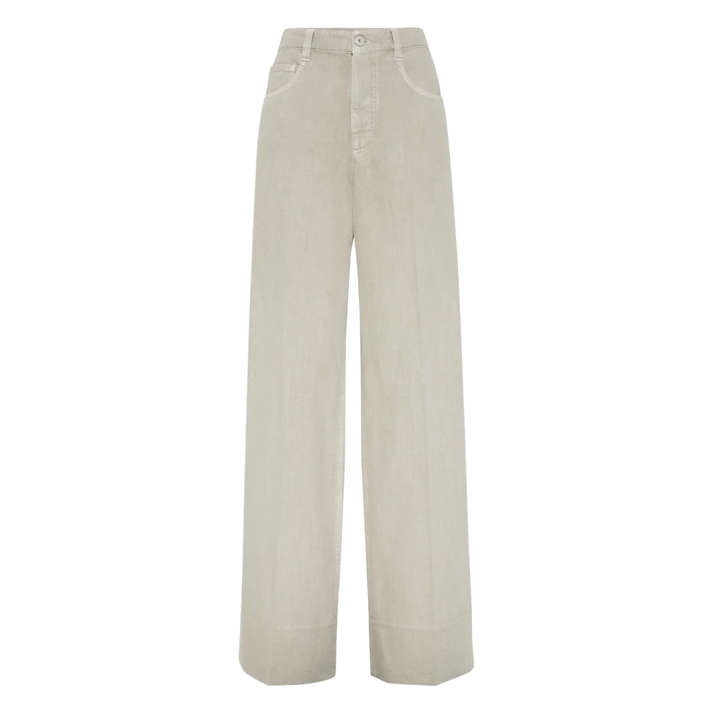 Trousers > Wide Trousers - - Brunello Cucinelli - Modalova