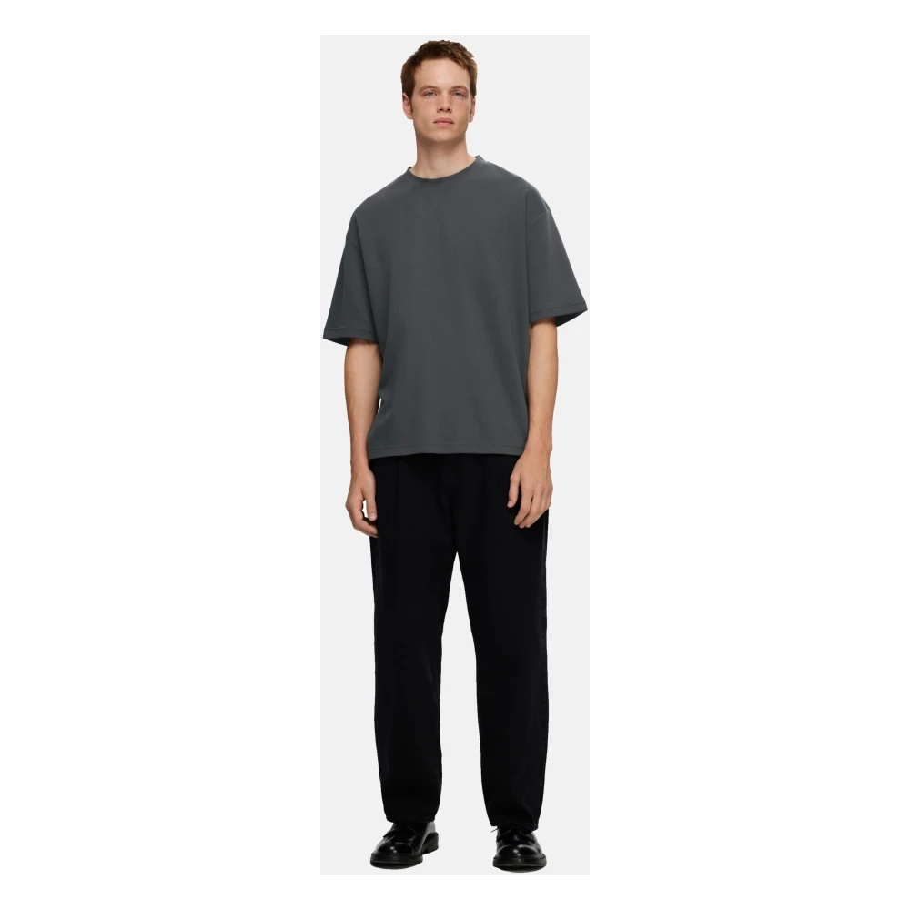Selected Homme Casual T-shirt met korte mouwen Gray Heren