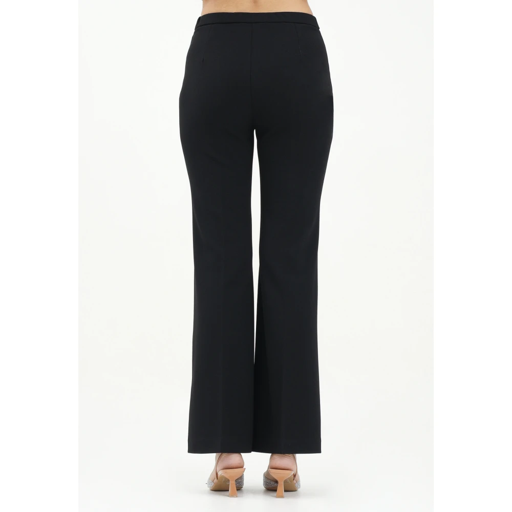 ViCOLO Zwarte elegante palazzo broek Black Dames