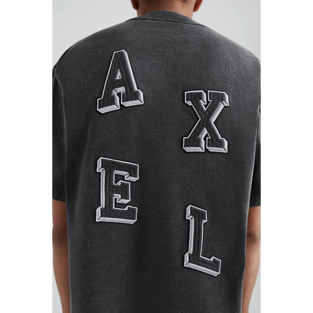 Axel Arigato Geborduurde Oversized T-shirt Black Heren