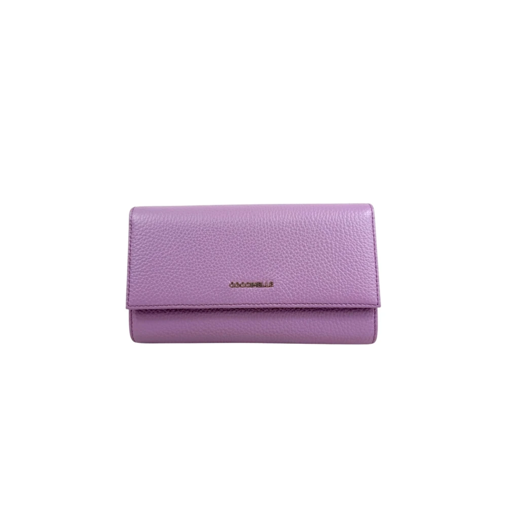 Coccinelle Purple Wallets & Cardholders, Female, One Size, Metallic Soft Wallet