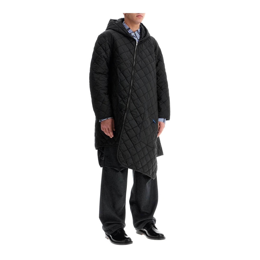 Comme des Garçons Diamant Gestikt Asymmetrisch Parka Black Heren