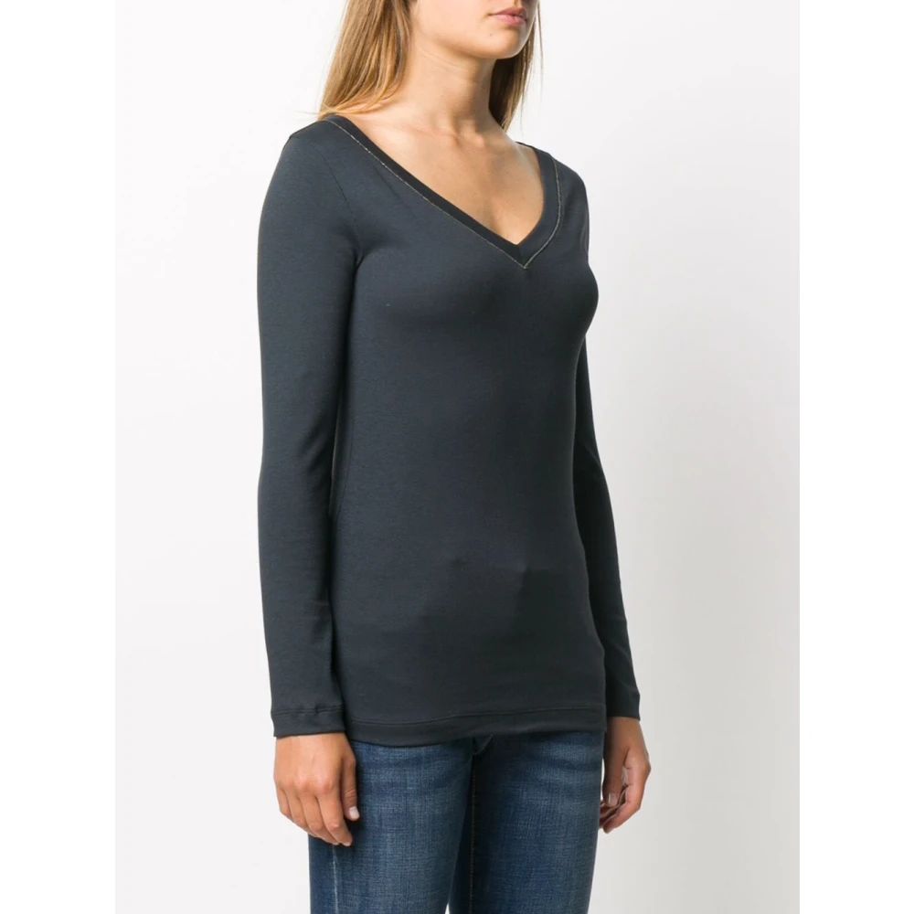 BRUNELLO CUCINELLI Blauwe Sweatshirt Damesmode Aw24 Blue Dames