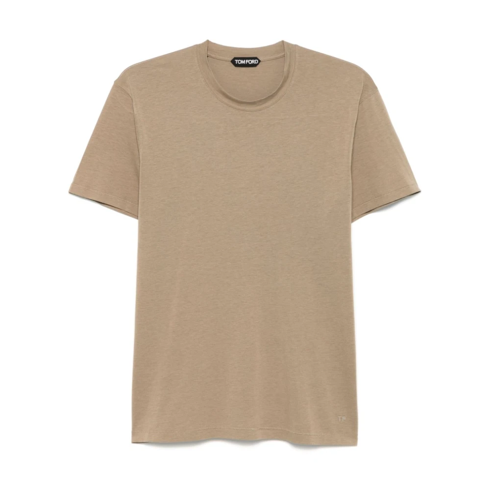 Tom Ford Groene T-shirts en Polos Crew Neck Green Heren