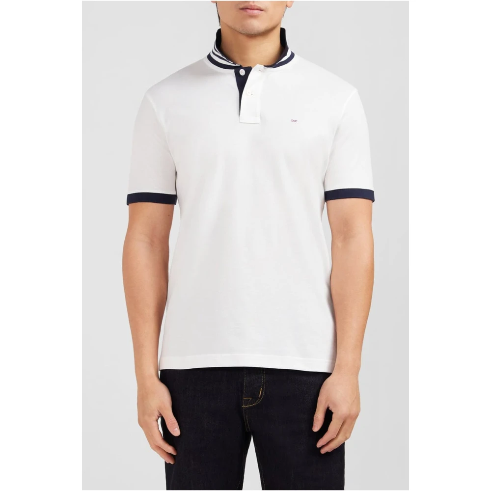 Eden Park Polo Shirt Korte Mouw White Heren