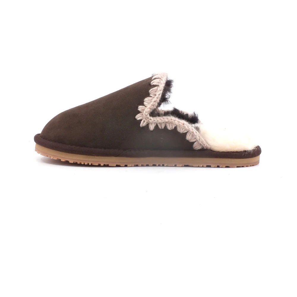 Mou Donna Marrone Suede Eskimo Slipper