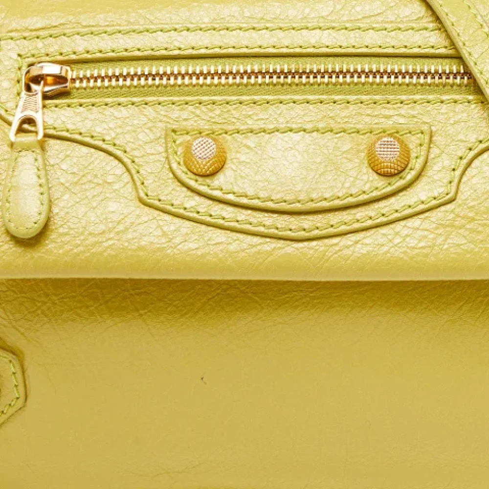 Balenciaga Vintage Pre-owned Leather clutches Yellow Dames