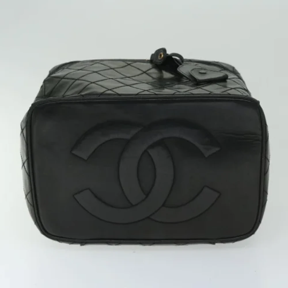 Chanel Vintage Pre-owned Leather pouches Black Dames