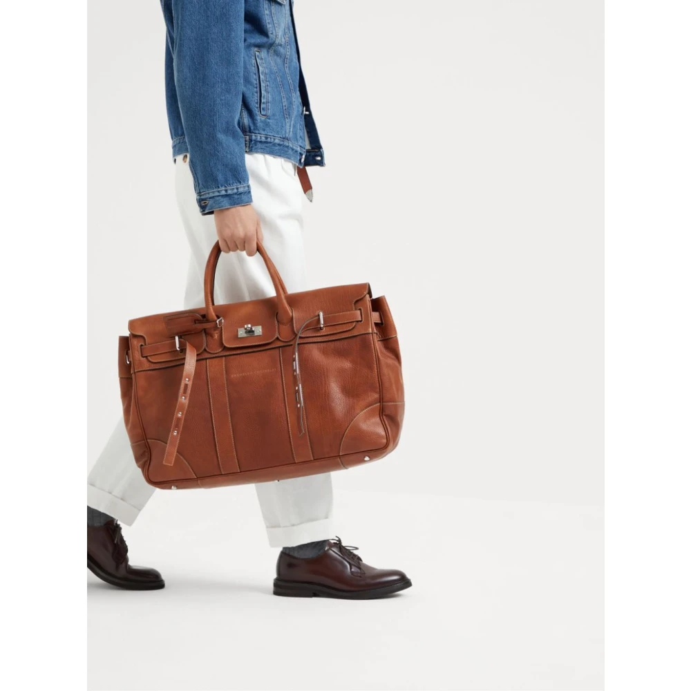 BRUNELLO CUCINELLI Elegante Koffers Collectie Brown Heren