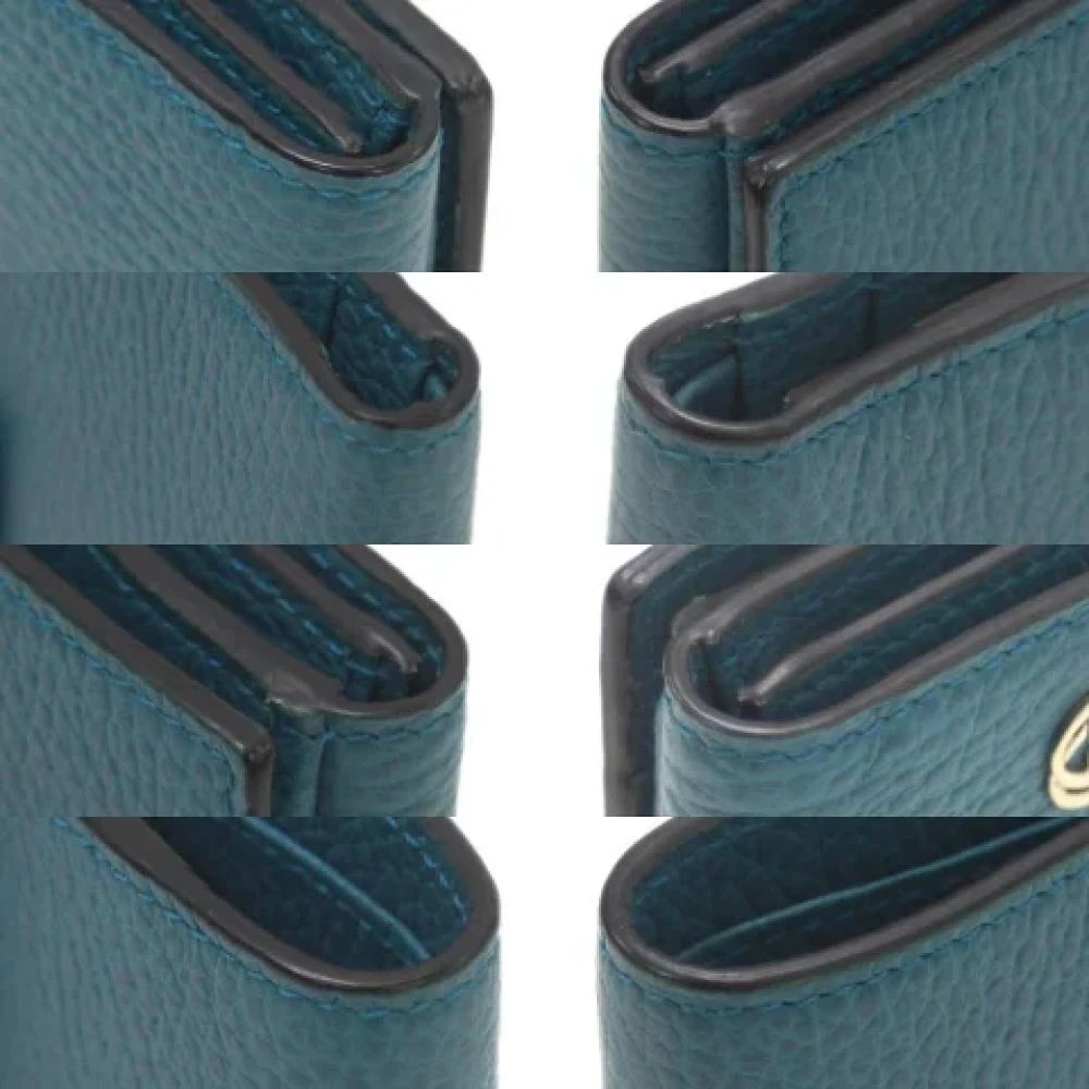 Gucci Vintage Pre-owned Leather wallets Blue Dames