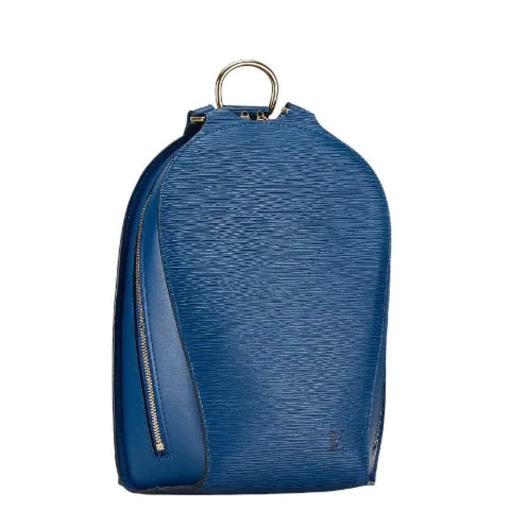 Louis Vuitton Vintage Pre-owned Leather backpacks Blue Dames