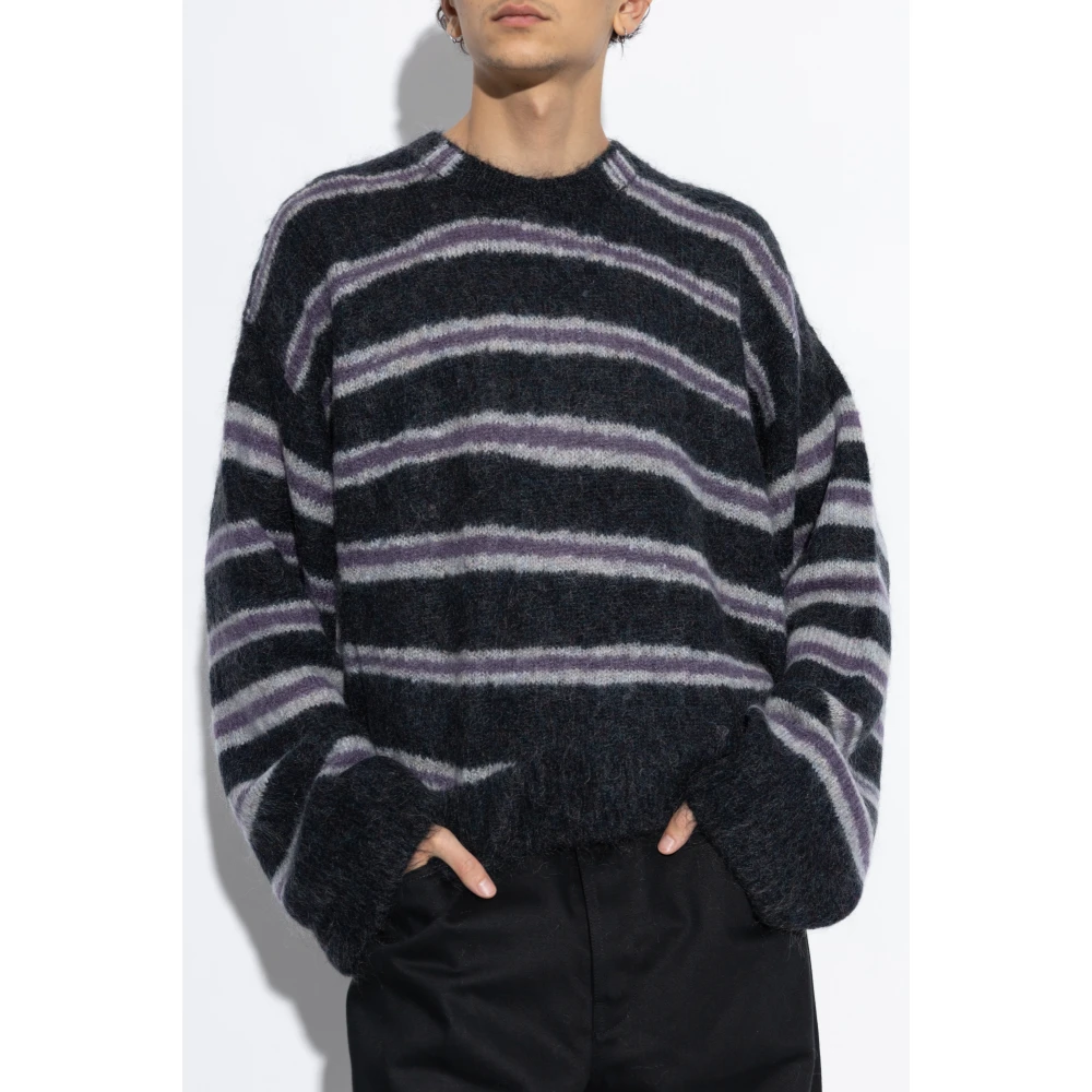 Acne Studios Trui met wollen afwerking Black Heren