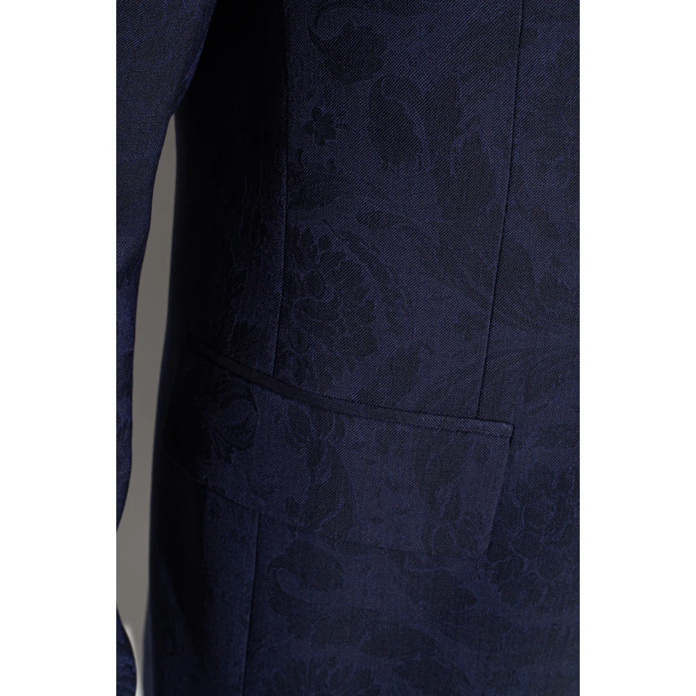 Versace Blazer met Barocco-patroon Blue Heren