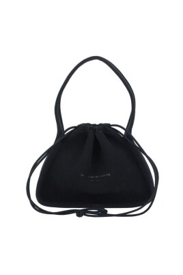 ribbed-design-drawstring-handbag