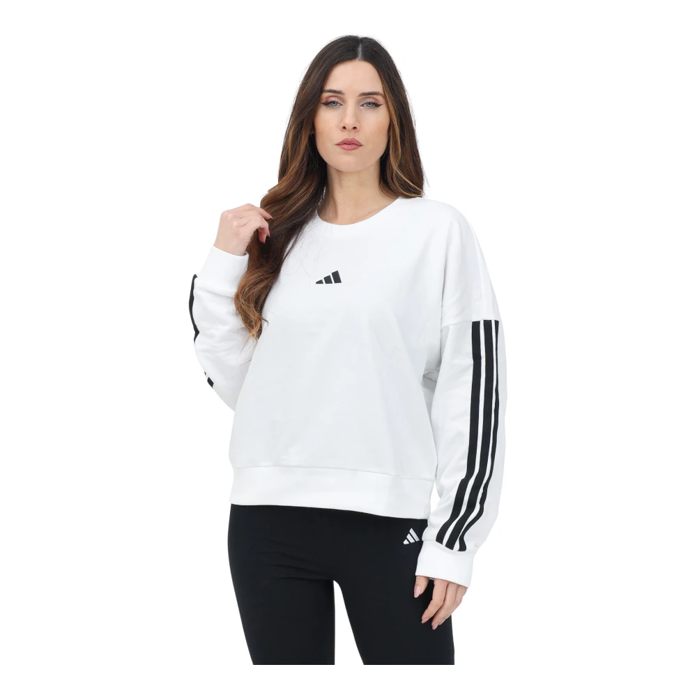 Adidas Witte Sweater Essentials 3-Stripes French Terry White Dames