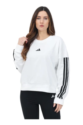 3-Stripes French Terry Tröja med Rund Hals