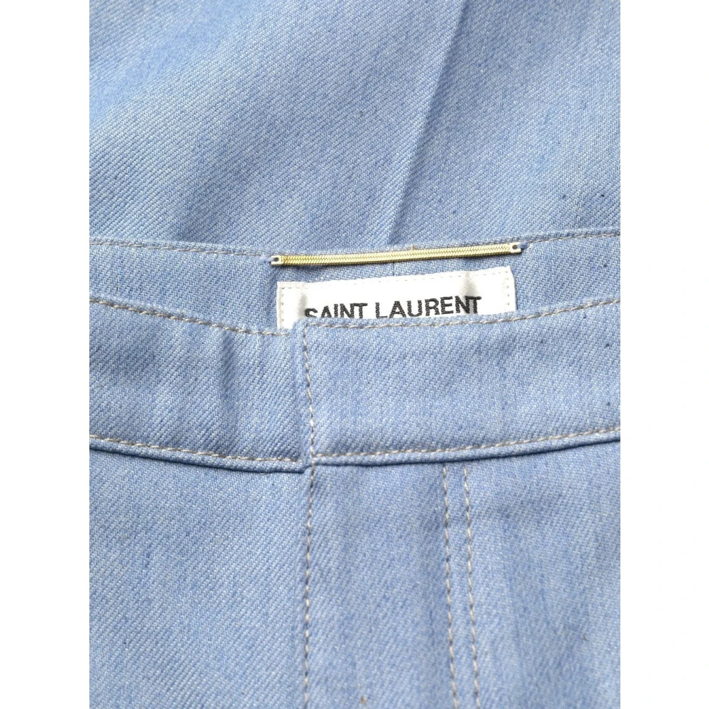 Saint Laurent Flared Denim Jeans Blue Dames