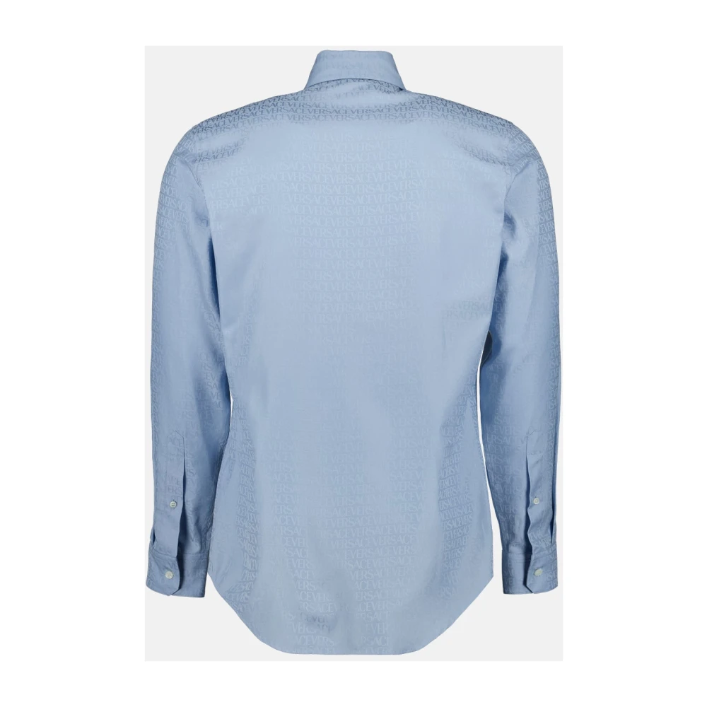 Versace Klassiek Overhemd met Lange Mouwen Blue Heren
