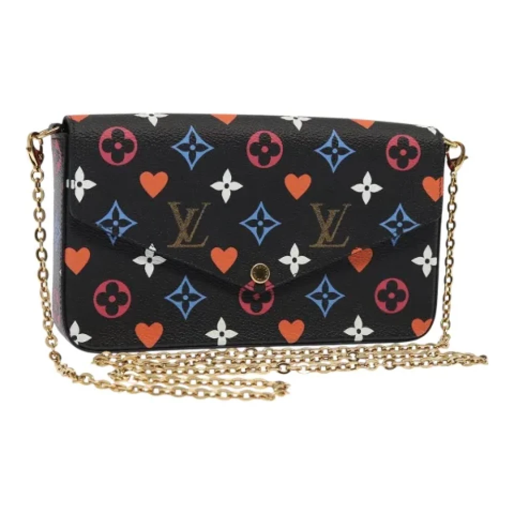 Louis Vuitton Vintage Pre-owned Canvas clutches Black Dames