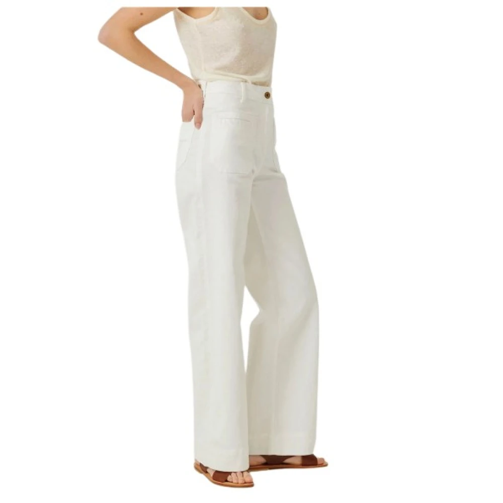 Sessun Wide Trousers White Dames