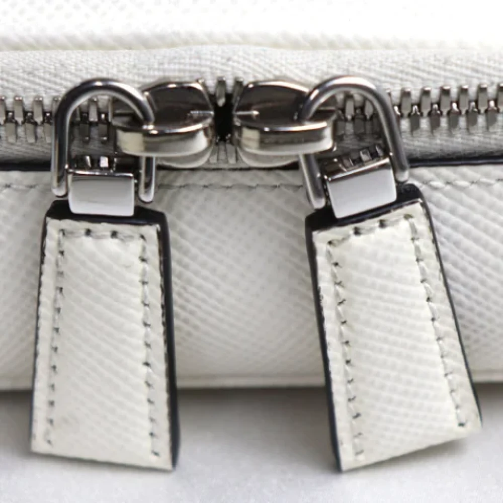 Prada Vintage Pre-owned Leather prada-bags White Dames