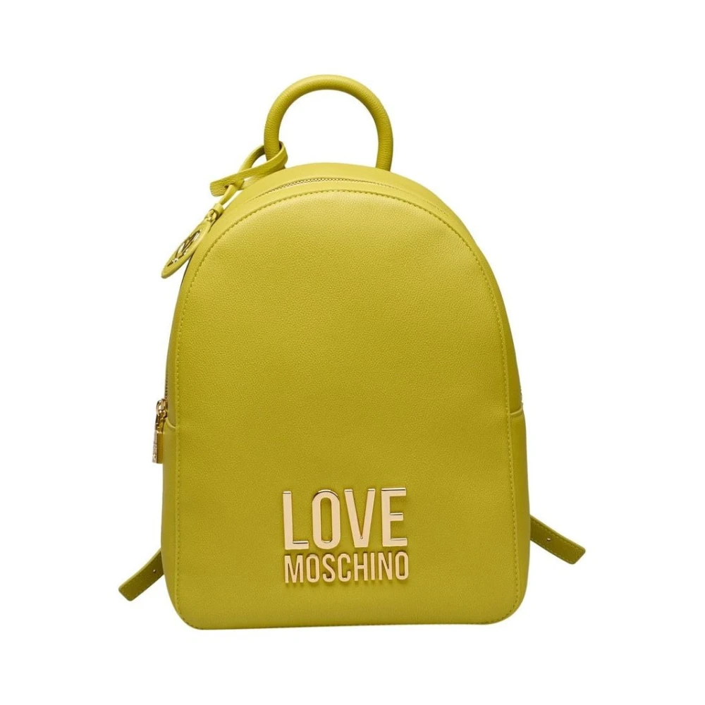 Love Moschino Stijlvolle Rugzak met Verstelbare Banden Yellow Dames