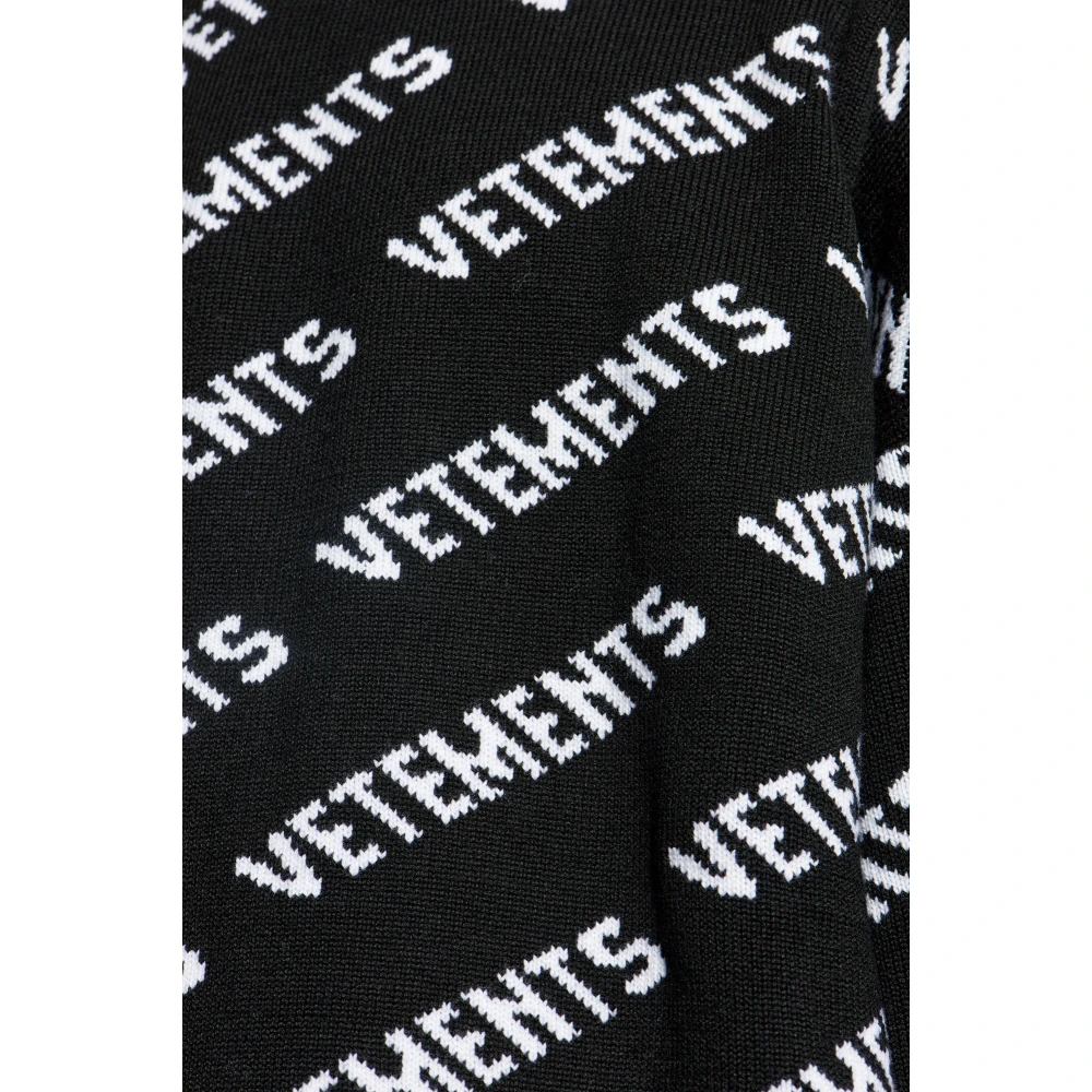 Vetements Trui met monogram Black Heren