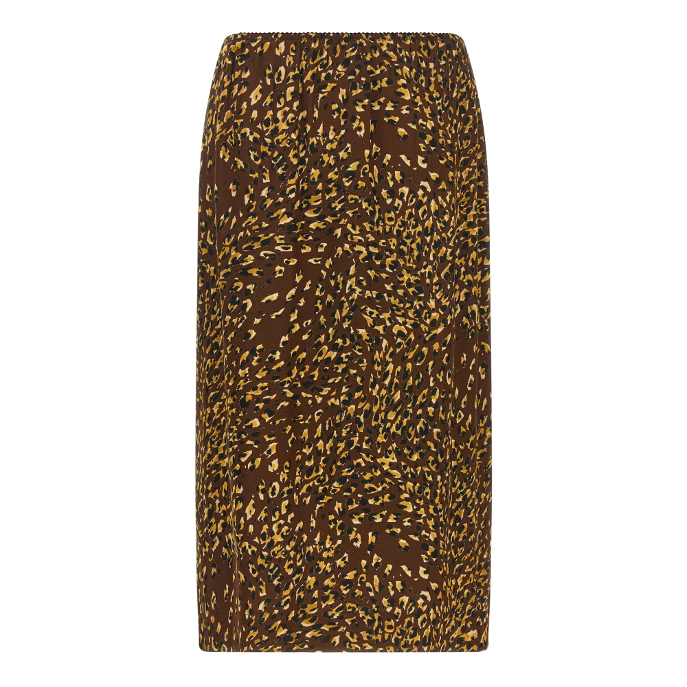 Twinset Brown Midi Skirts, Female, L, Skirts