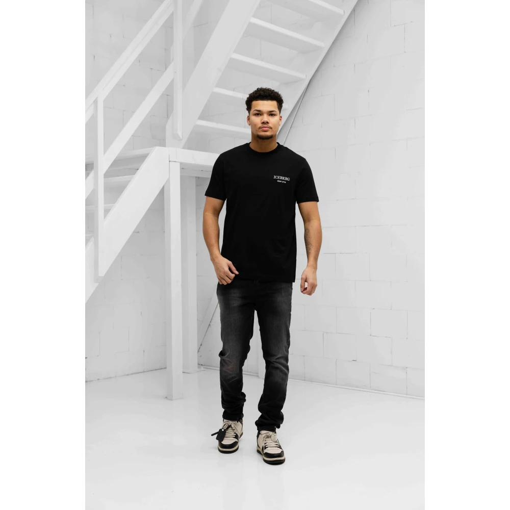 Iceberg 5D F046 Jersey T-shirt Heren Zwart Black Heren