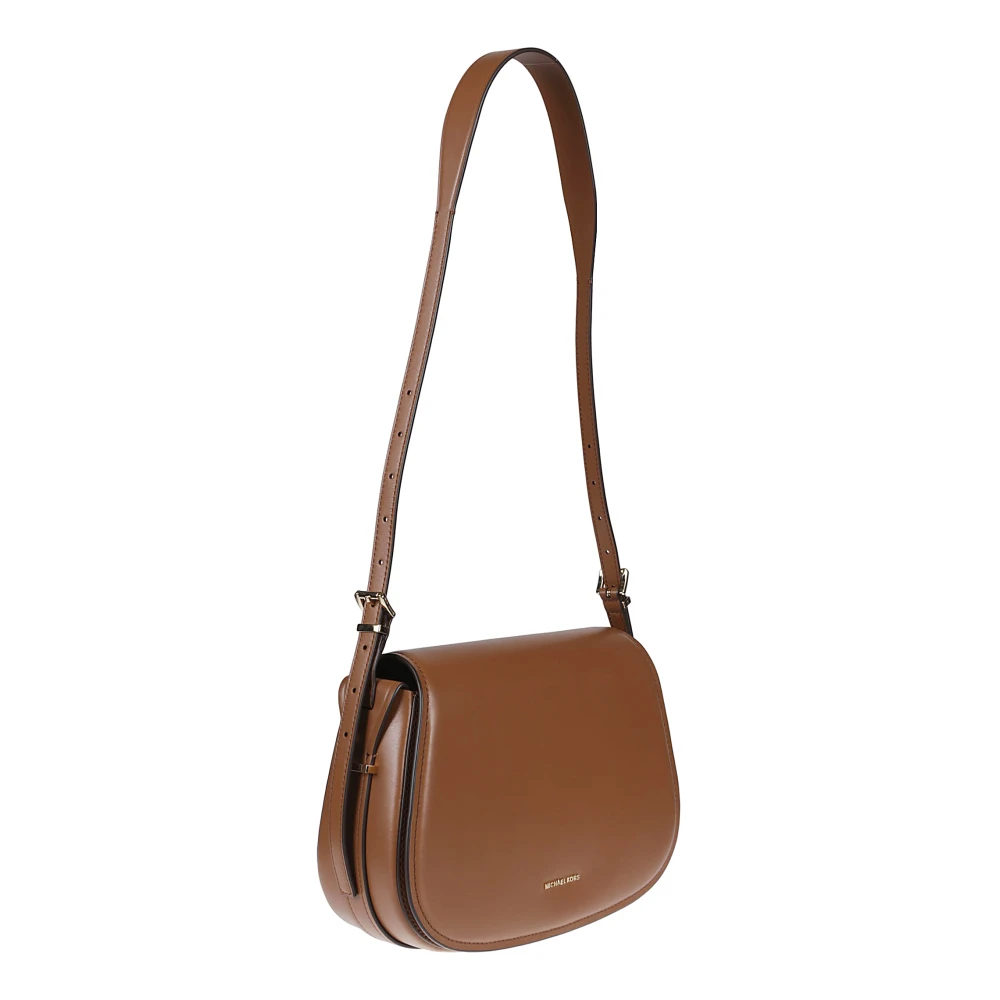 Michael Kors Stijlvolle Flap Messenger Tas Brown Dames