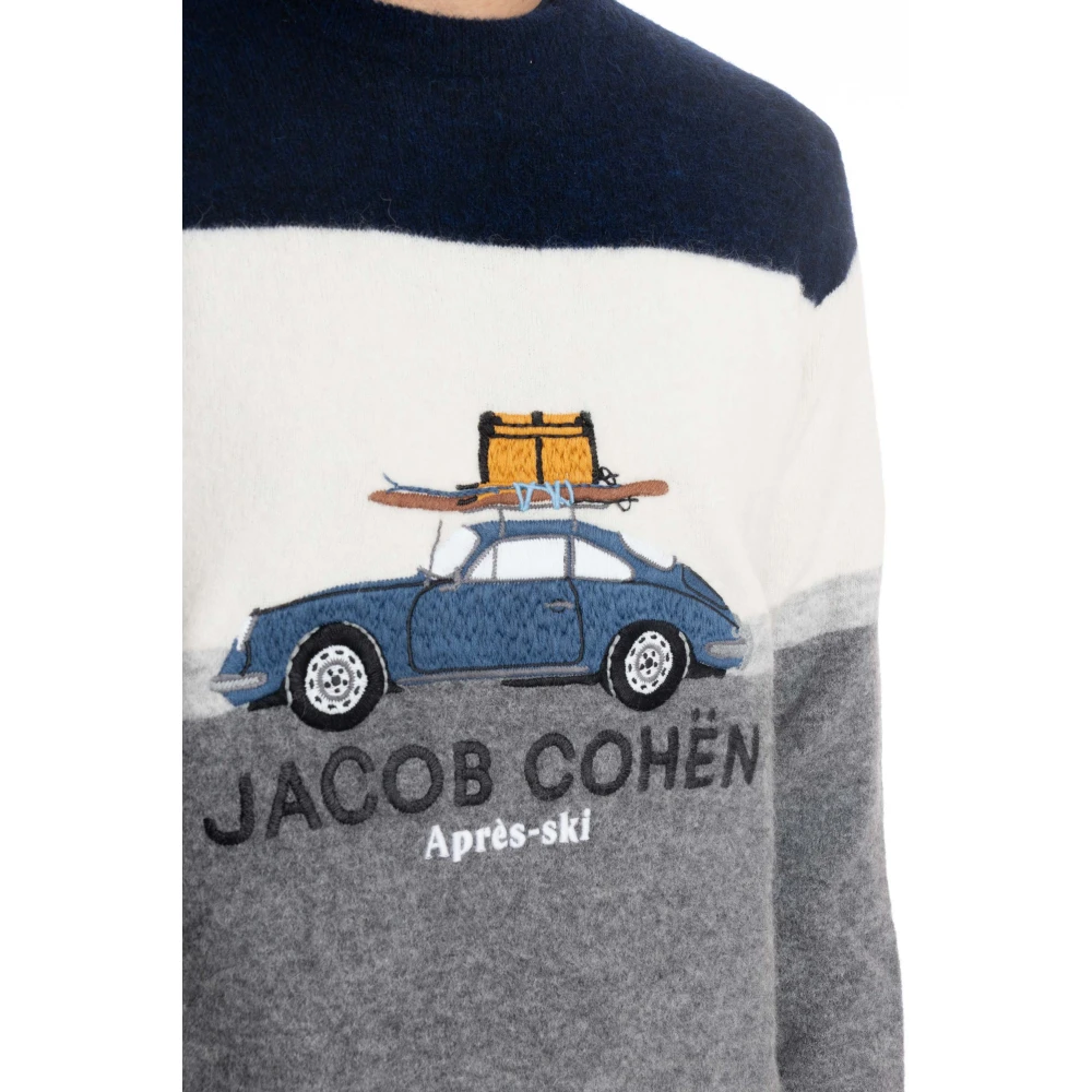 Jacob Cohën Bergvakantie Thema Zacht Garen Sweater Multicolor Heren