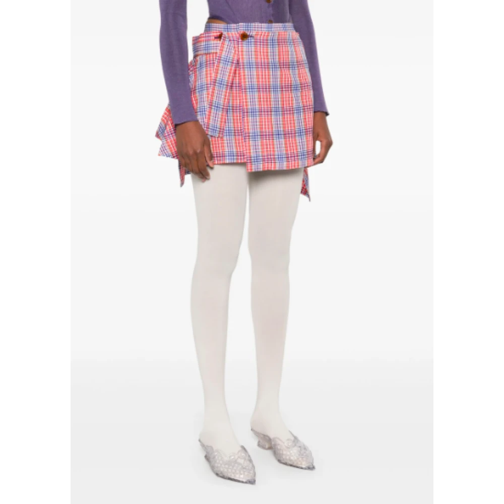 Vivienne Westwood Rood Blauw Meghan Kilt Red Dames