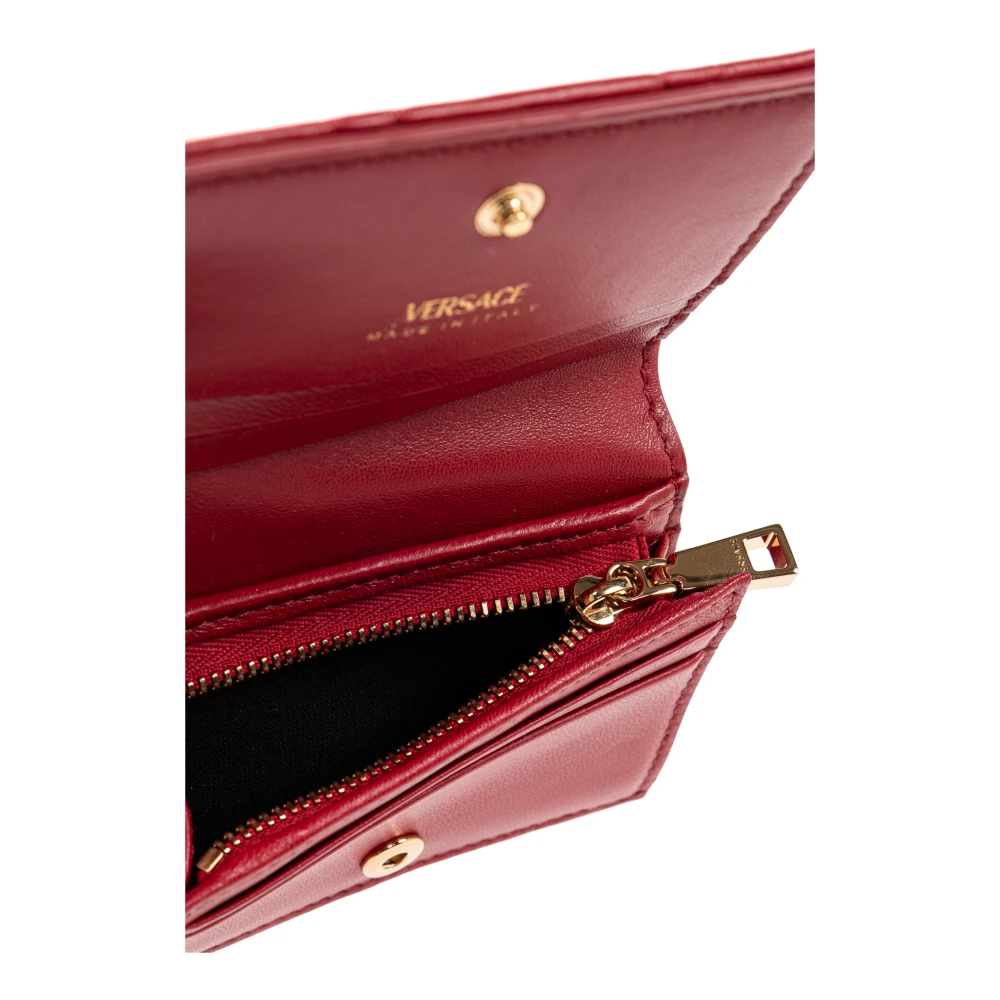 Versace Leren portemonnee Red Dames