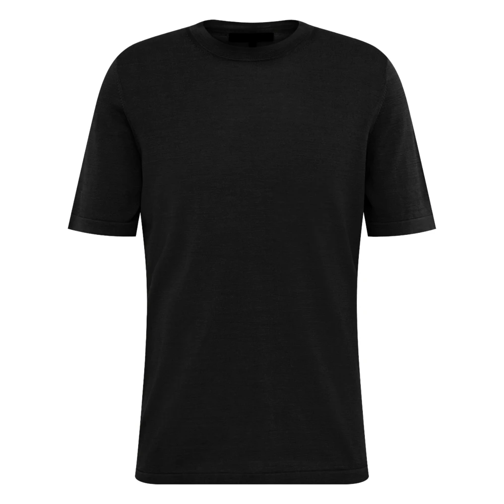 Drykorn Heren Gebreide Trui Korte Mouw Black Heren