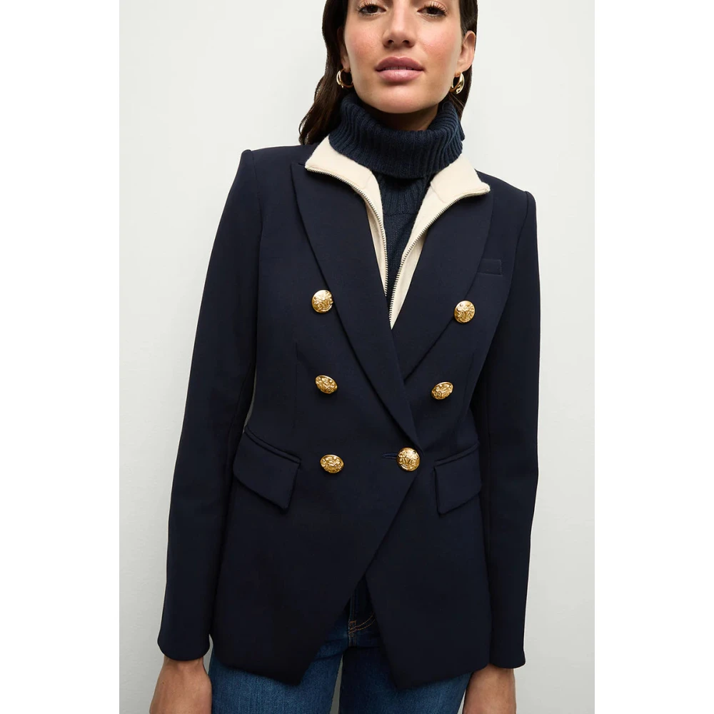 Veronica Beard Navy Miller Dickey Jacket Blue Dames