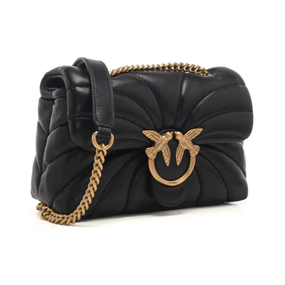 pinko Quilted Love Puff Mini Schoudertas Black Dames