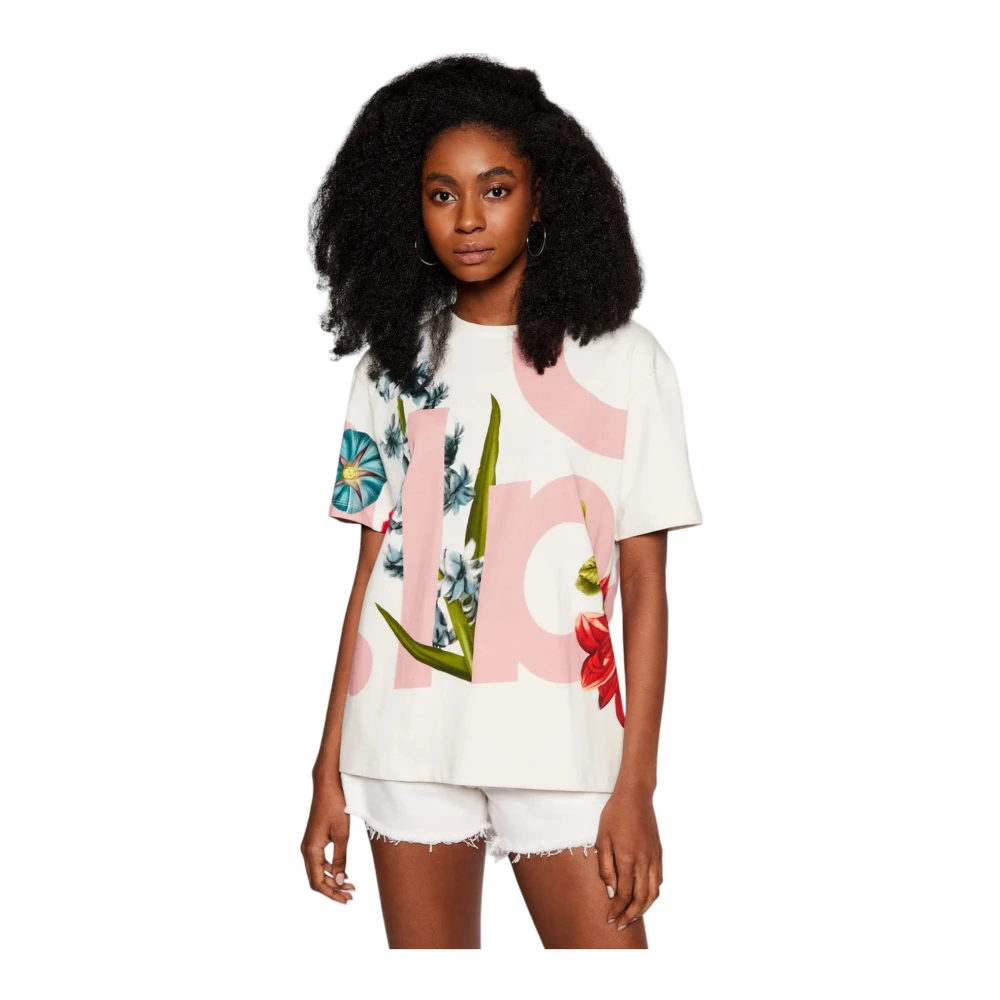 Desigual Korte Mouw T-shirt White Dames