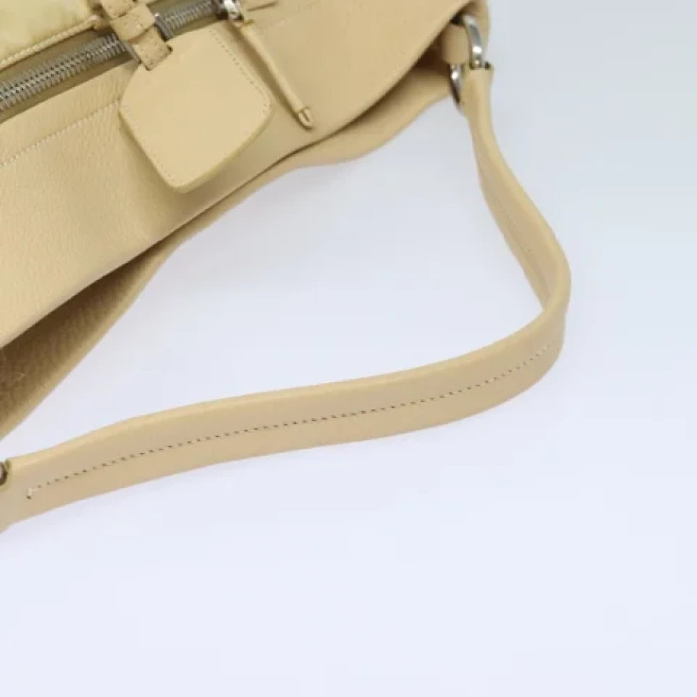 Prada Vintage Pre-owned Nylon prada-bags Beige Dames