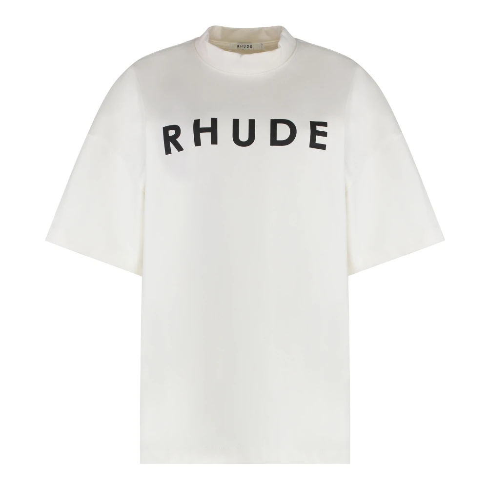 Rhude Oversized T-shirt van katoen met logo-print White Dames